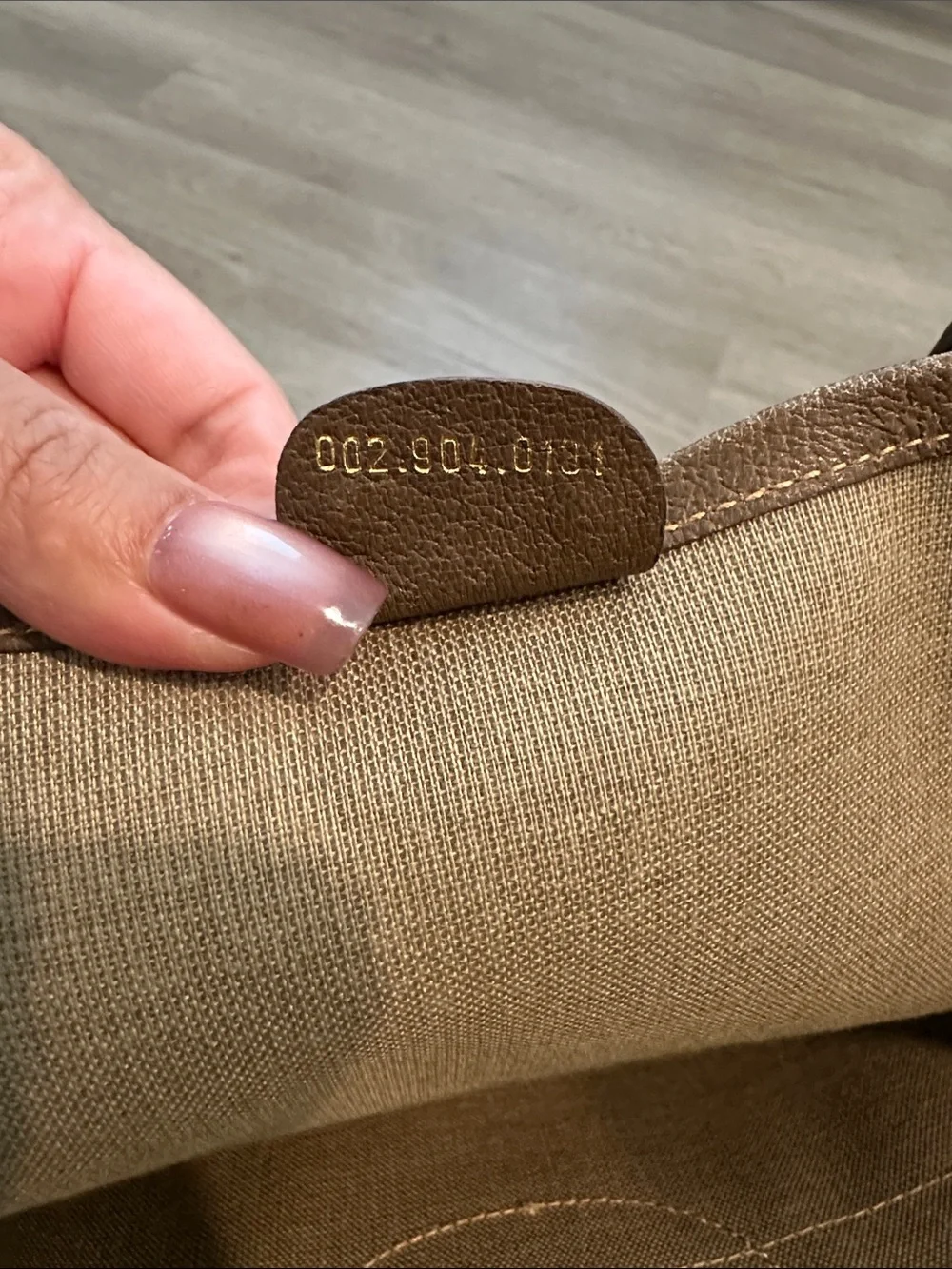 Gucci Beige Brown GG Supreme Tote with Green-Red Web Stripe